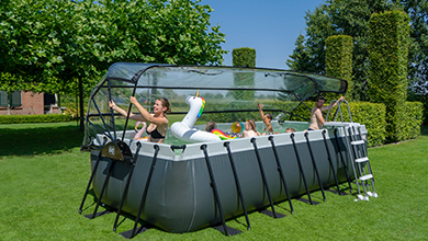 Does an EXIT Toys dome or canopy fit my Intex swimming pool?