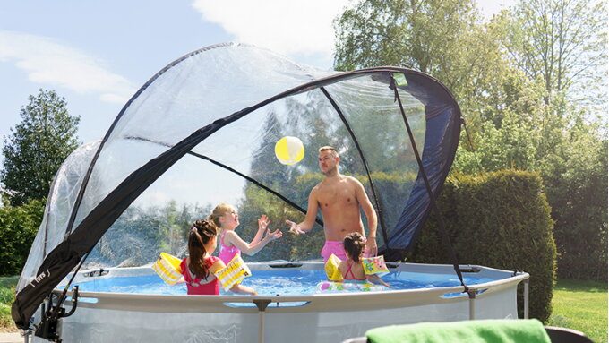 How do you maintain your swimming pool during peak season?