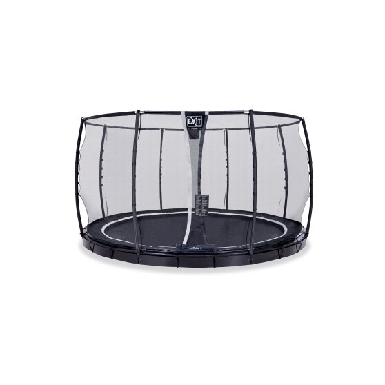 EXIT Supreme ground level trampoline ø305cm with safety net - black