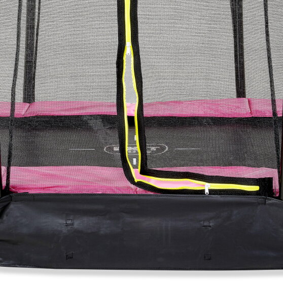 EXIT Silhouette ground trampoline 10ft with safety net - pink