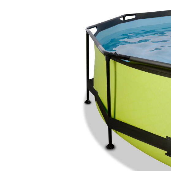 EXIT Lime pool ø244x76cm with filter pump - green