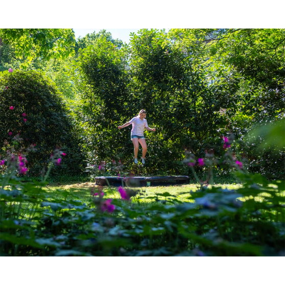 XIT Silhouette Ground Sports Trampoline 10ft - Black