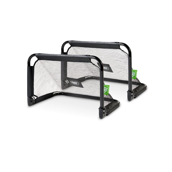 EXIT Pico Steel Football Goal 90x60cm - Set of 2 Black