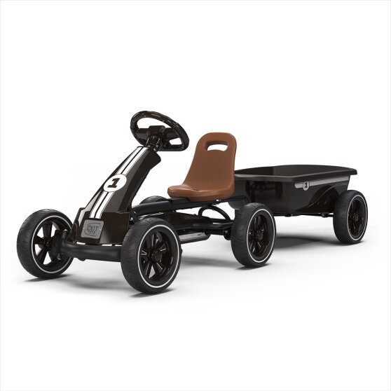 EXIT Foxy go-kart with trailer for kids black | from 2 years