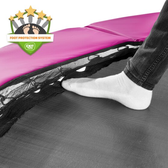 EXIT Silhouette ground trampoline ø305cm with safety net - pink