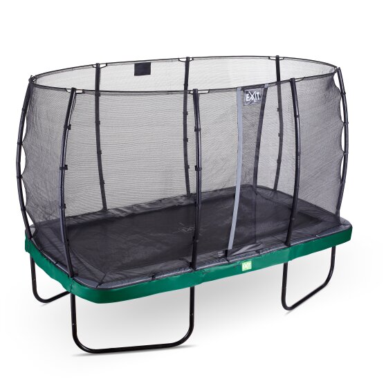 EXIT Elegant trampoline 214x366cm with Economy safetynet - green