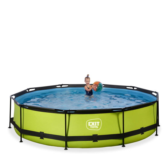 EXIT Lime pool 12ft x 30in with filter pump - green