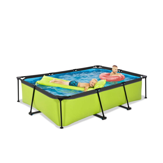 EXIT Lime pool 10ft x 6.6ft x 25.6in with filter pump - green