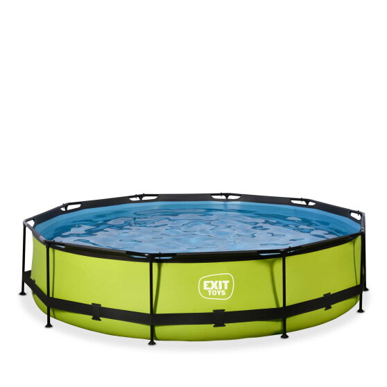 EXIT Lime pool 12ft x 30in with filter pump - green