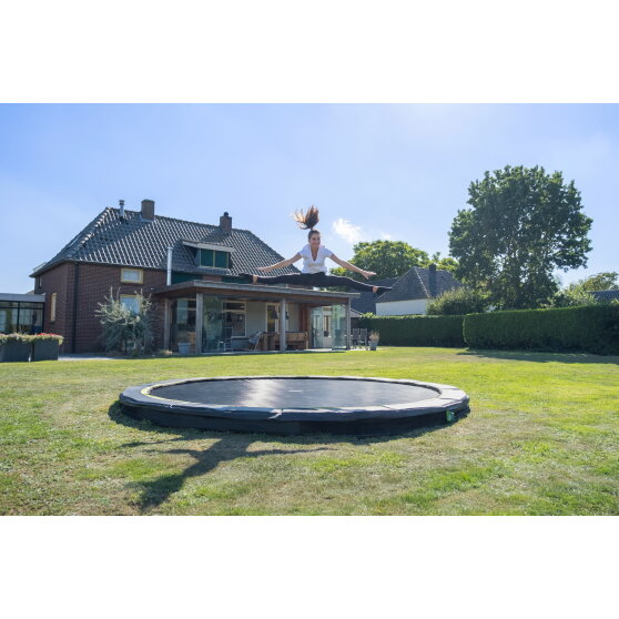 XIT Silhouette Ground Sports Trampoline 10ft - Black
