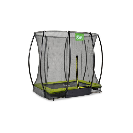 EXIT Silhouette ground trampoline 5x7ft with safety net - green