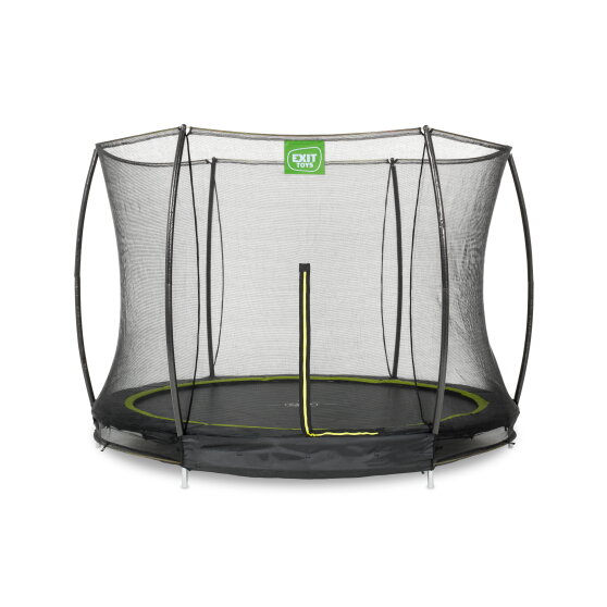 EXIT Silhouette ground trampoline 8ft with safety net - black