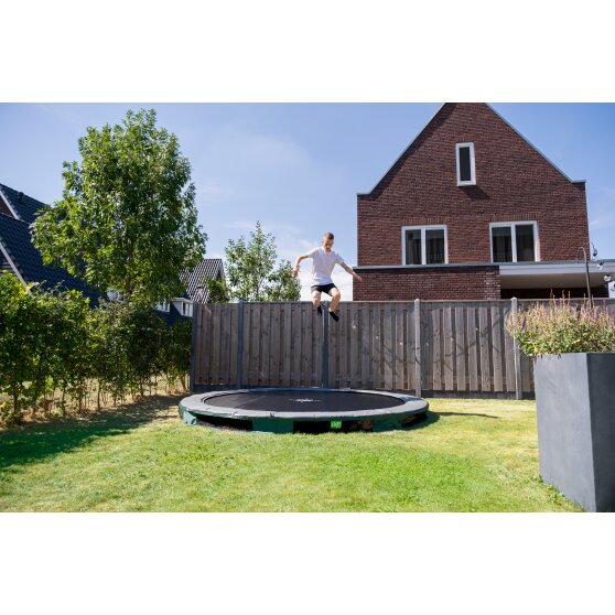 EXIT Elegant Premium ground sports trampoline ø366cm - green