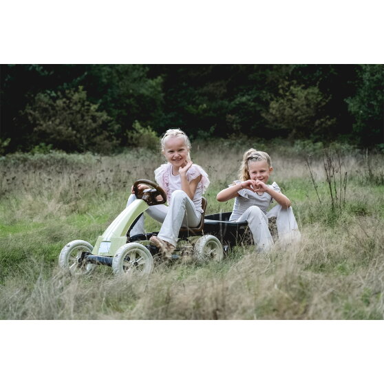 EXIT Foxy pedal go-kart with trailer for kids green | from 2 years