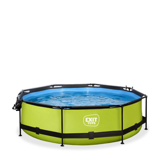 EXIT Lime pool 10ft x 30in with filter pump and dome - green