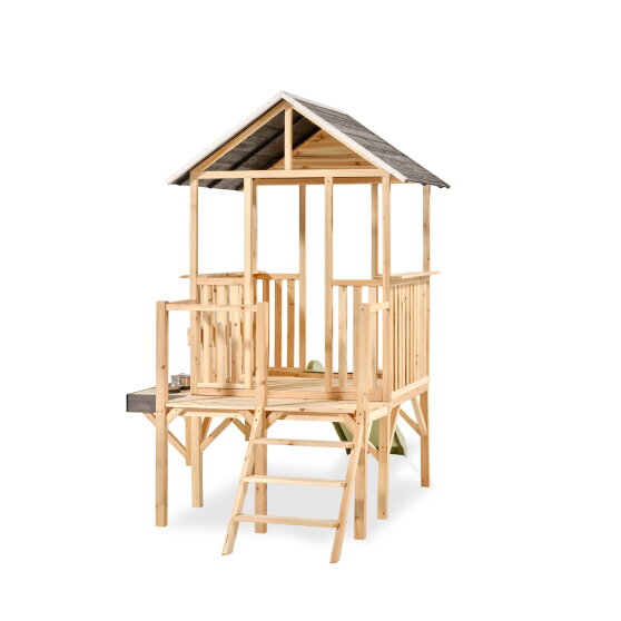 EXIT Panorama 350 wooden playhouse with slide and mud kitchen