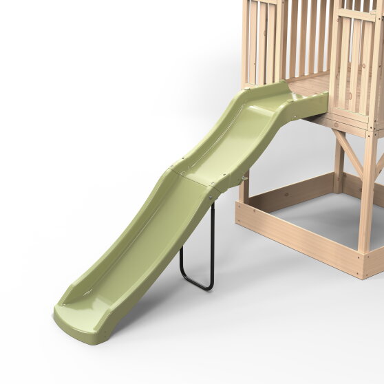 EXIT Panorama 500 wooden playhouse with slide and sandpit