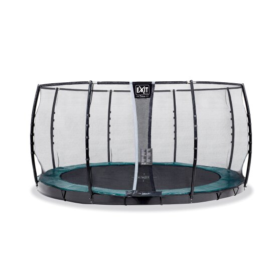 EXIT Supreme ground level trampoline ø366cm with safety net - green