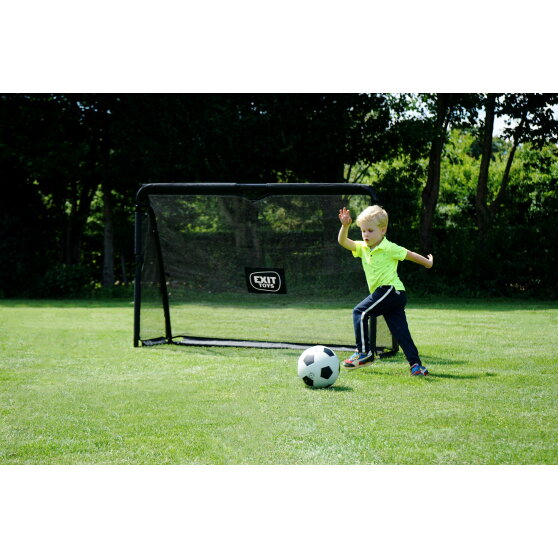 EXIT Maestro steel football goal 6x4ft - black