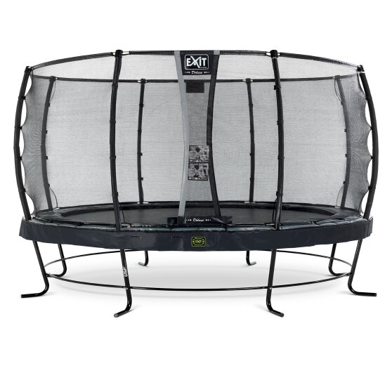 EXIT Elegant Premium trampoline ø427cm with Deluxe safetynet - black