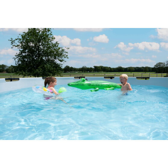 EXIT Stone pool 15ft x 48in with sand filter pump - grey