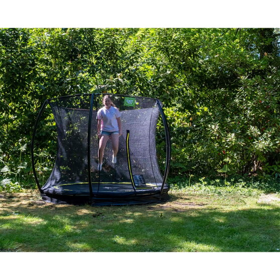 EXIT Silhouette ground trampoline 10ft with safety net - green