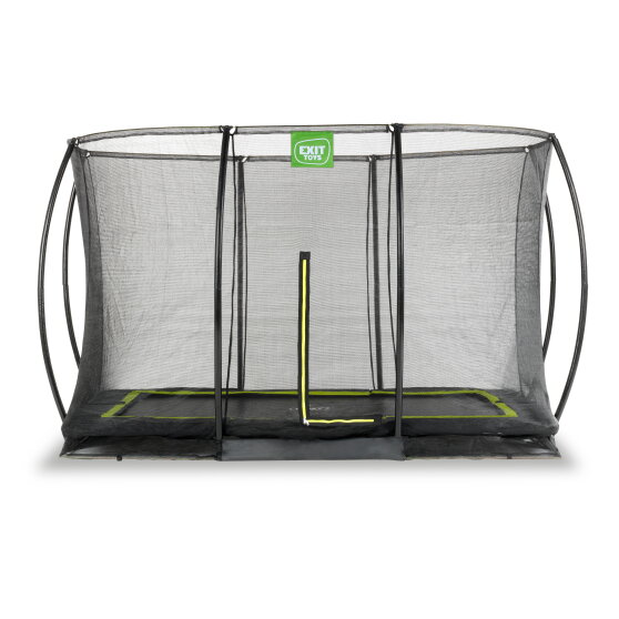EXIT Silhouette ground trampoline 8x12ft with safety net - black