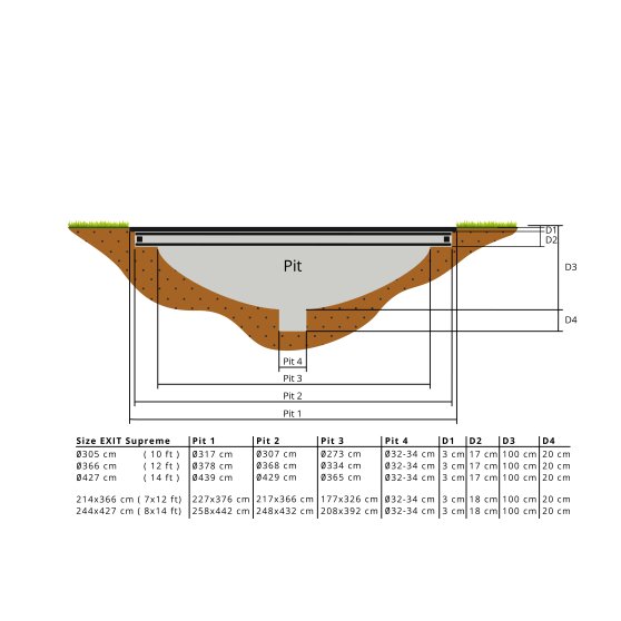 EXIT Supreme ground trampoline ø305cm - black