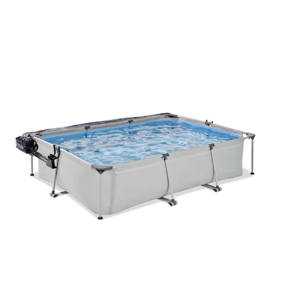EXIT Soft Grey Pool 10x6.6x2ft with Filter Pump & Dome