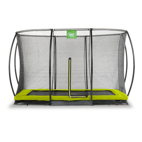 EXIT Silhouette ground trampoline 8x12ft with safety net - green