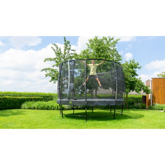 EXIT Elegant Premium trampoline ø366cm with Deluxe safetynet - black