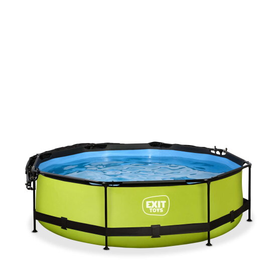 EXIT Lime pool 10ft x 30in with filter pump and canopy - green