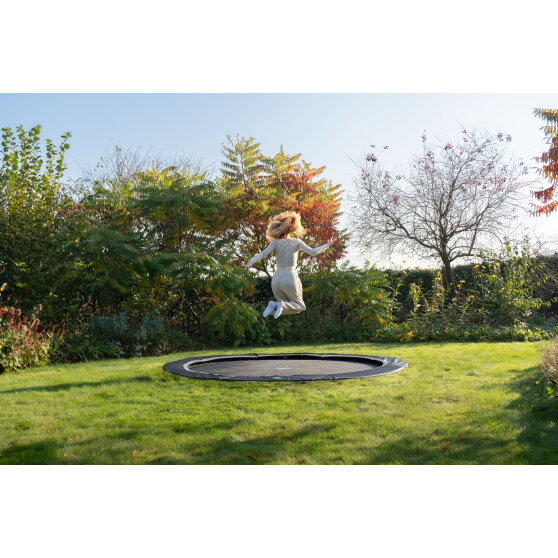 EXIT InTerra ground-level sports trampoline 10ft - black