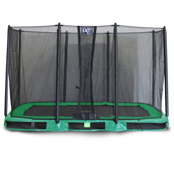 EXIT InTerra ground trampoline 244x427cm with safety - green |