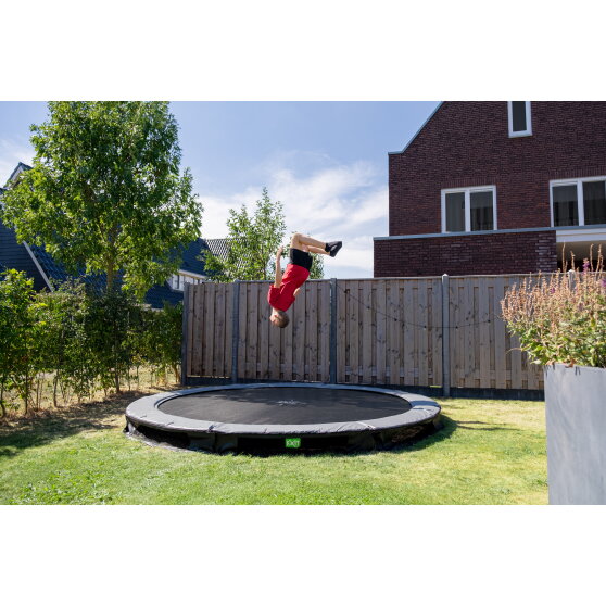 EXIT Elegant Premium Ground Trampoline 10ft - Black
