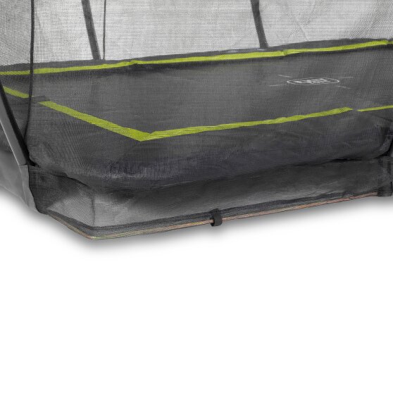 EXIT Silhouette ground trampoline 214x305cm with safety net - black