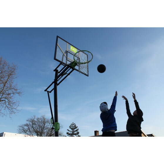 EXIT Galaxy portable basketball backboard on wheels - green/black
