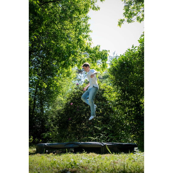 XIT Silhouette Ground Sports Trampoline 10ft - Black