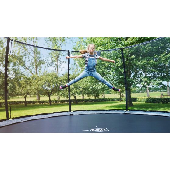 EXIT Elegant trampoline ø427cm with Economy safetynet - black