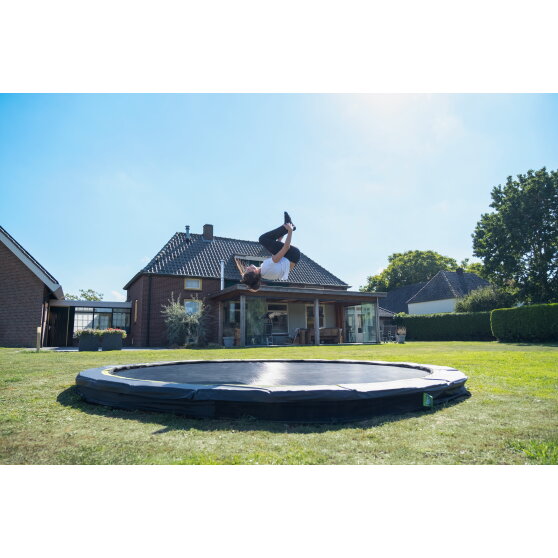 EXIT 12ft Silhouette Ground Sports Trampoline Black