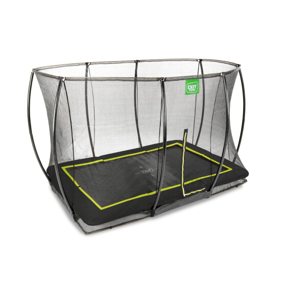 EXIT Silhouette Ground Trampoline 7x10 ft with Safety Net