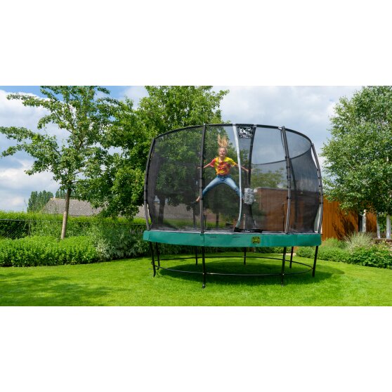 EXIT Elegant Premium trampoline ø305cm with Deluxe safetynet - green