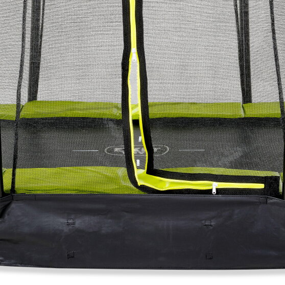 EXIT Silhouette ground trampoline 8ft with safety net - green