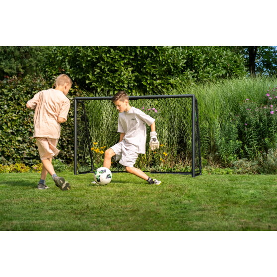 EXIT Scala aluminium football goal 6x4ft - black