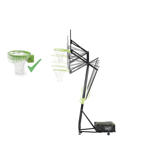 EXIT Galaxy Portable Basketball Backboard - Green/Black