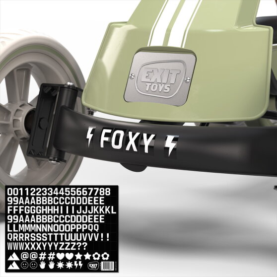 EXIT Foxy pedal go-kart with trailer for kids green | from 2 years