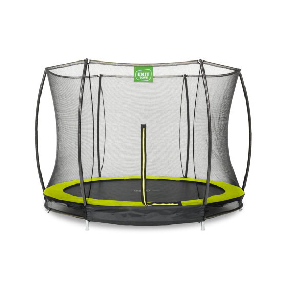 EXIT Silhouette ground trampoline 8ft with safety net - green