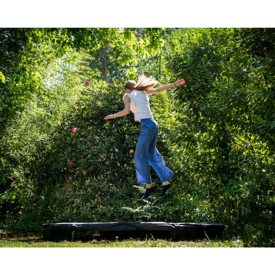 XIT Silhouette Ground Sports Trampoline 10ft - Black