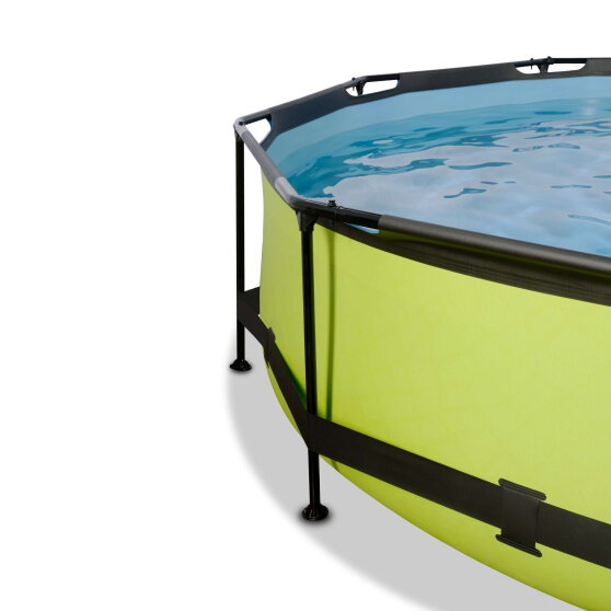 EXIT Lime pool 12ft x 30in with filter pump and canopy - green