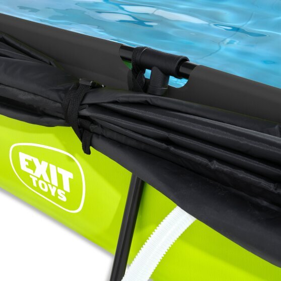 EXIT Lime pool 220x150x65cm with filter pump and canopy - green